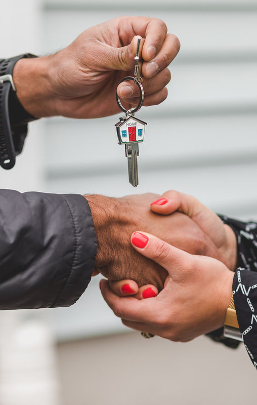 Handing over the keys after a home purchase